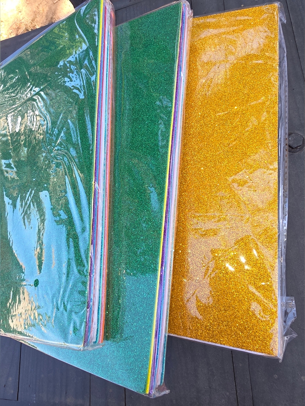 Glitter EVA Foam Handicraft Sheets - Self-Adhesive
